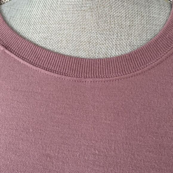 Athleta Mindset Textured Sweatshirt Sz L Dusty Pink Very Soft Modal Worm Quality - Picture 4 of 12